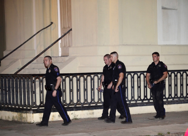 Police respond to a shooting at the Emanuel AME Church in Charleston, South Carolina, June 17, 2015. A gunman opened fire on Wednesday evening at the historic African-American church in downtown Charleston, a U.S. police official said.