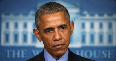 U.S. President Barack Obama delivers remarks in reaction to the shooting deaths of nine people at an African-American church in Charleston, South Carolina, from the podium in the press briefing room of the White House in Washington June 18, 2015.