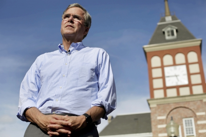 Former Florida Governor and Republican presidential candidate Jeb Bush speaks during a campaign event in Pella, Iowa, June 17, 2015.