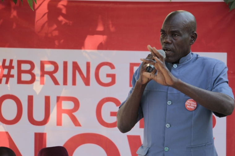 Nkeki Mutah, father of one of the abducted Chibok schoolgirls, speaks at a meeting to review efforts to recover the abducted Chibok girls organised by the Chibok Community Association in collaboration with the #BringBackOurGirls campaign, in Abuja, January 1, 2015. Parents of 200 Nigerian schoolgirls kidnapped by Islamist Boko Haram rebels in April said they were appealing directly to the United Nations for help after losing hope that the Nigerian government would rescue them.