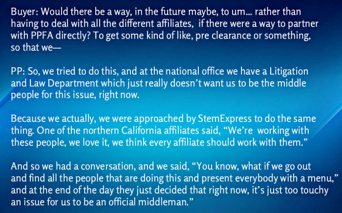 StemExpress LLC, a biotech lab, was mentioned by by Dr. Deborah Nucatola, Planned Parenthood's senior director of medical services, in a video released this week and filmed in July 2014 by The Center for Medical Progress.