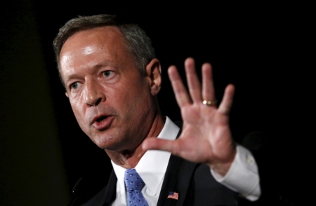 U.S. Democratic presidential candidate Martin O'Malley speaks at the Iowa Democratic Party's Hall of Fame dinner in Cedar Rapids, Iowa, United States, July 17, 2015.