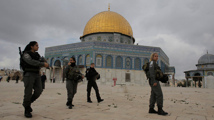 The dome of the rock located on the Temple Mount site in Jerusalem.