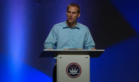 Southern Baptist Convention's International Mission Board President David Platt speaks at the ERCL national conference on The Gospel & Politics in Nashville, Tennessee on Aug. 5, 2015.