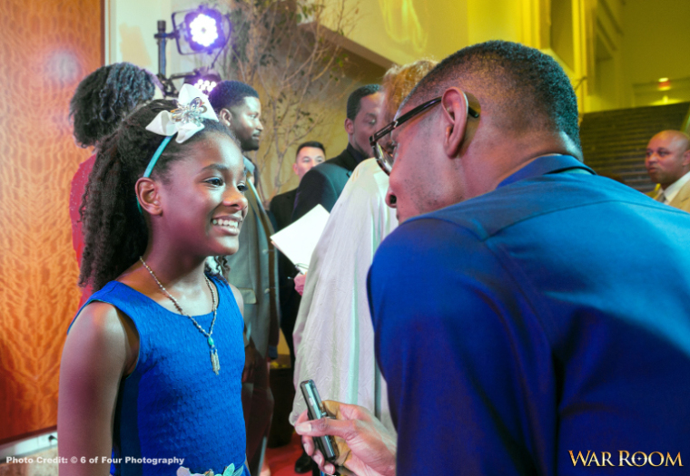 11-year-old Alena Pitts answers questions posed by The Christian Post at the Atlanta red carpet premiere of 'War Room' in Atlanta, Georgia, August 20, 2015.