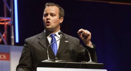 Josh Duggar speaks at the Family Leadership Summit in Ames, Iowa, August 9, 2014.