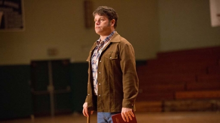 Actor Sean Astin as outsider Hank brings the Gospel to interracial high school football team in 1970s Alabama in new film 'Woodlawn.'