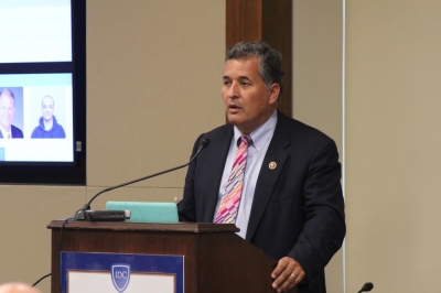 Rep. Juan Vargas, D-Calif., speaks at an In Defense of Christians meeting on Capitol Hill on Sept. 10, 2015.