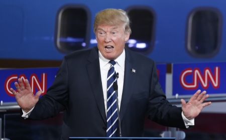 Republican U.S. presidential candidate businessman Donald Trump speaks during the second official Republican presidential candidates debate of the 2016 U.S. presidential campaign at the Ronald Reagan Presidential Library in Simi Valley, California, United States, September 16, 2015.