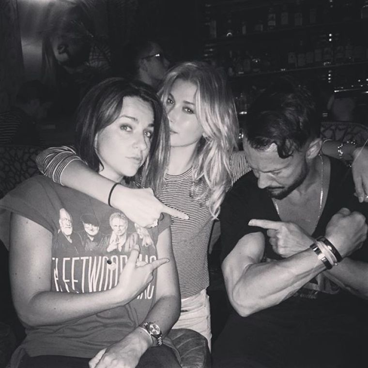 Model Hailey Baldwin poses alongside Hillsong's Carl and Laura Lentz in a photo dated August 22, 2015.