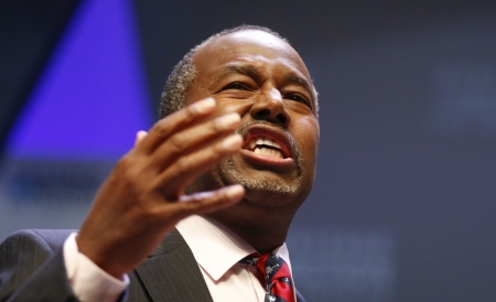 U.S. Republican candidate Dr. Ben Carson speaks during the Heritage Action for America presidential candidate forum in Greenville, South Carolina September 18, 2015.