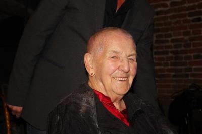 Marion Courtney seen here after she had her head shaved to raise money for Christian Aid in support of Syrian refugees in Norfolk, England, on September 26, 2015.