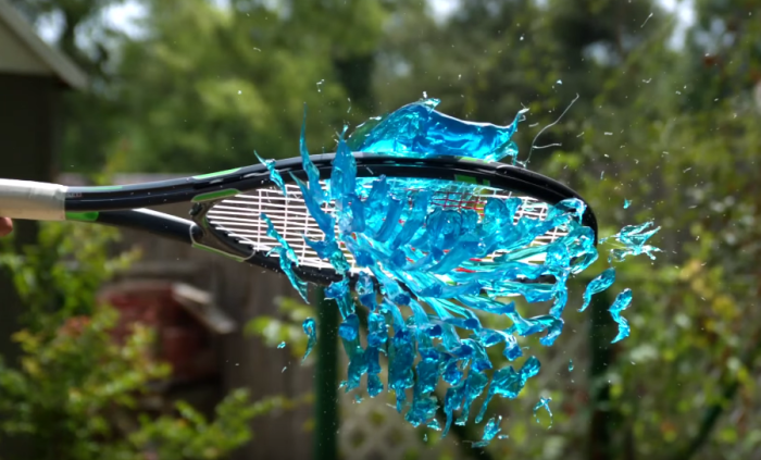 The Slo Mo Guys practice some Jelly Tennis.