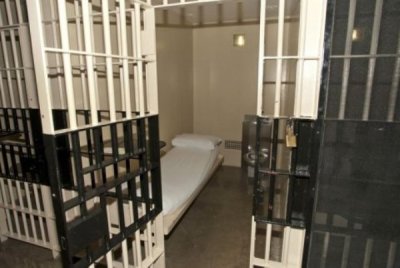 A jail cell on death row, where prison inmates await execution, is seen at the state penitentiary in Huntsville, Texas