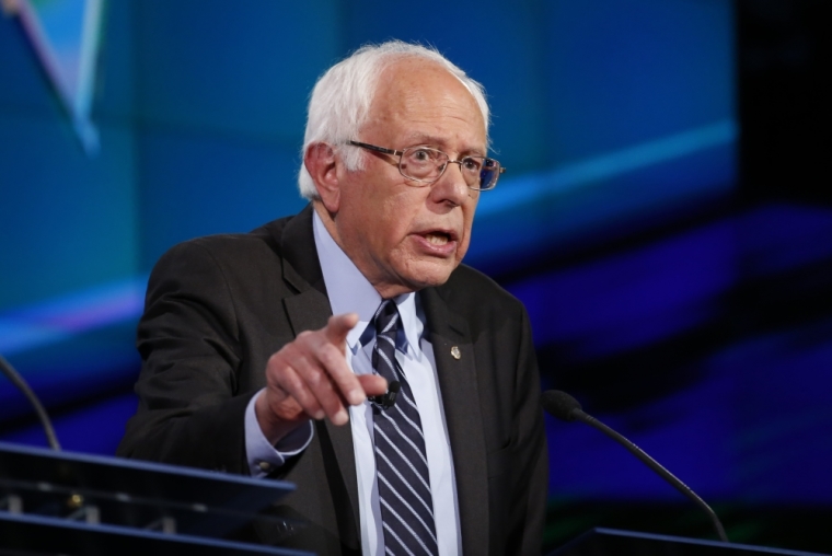 Democratic presidential candidate U.S. Senator Bernie Sanders speaks during the first official Democratic candidates debate of the 2016 presidential campaign in Las Vegas, Nevada, October 13, 2015.