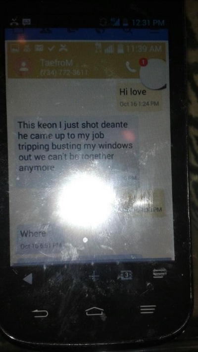 Darcel Ward says this text message has been circulating among her family members raising questions about how her nephew Deante Smith died.