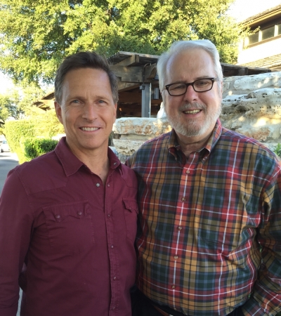 Pastor John Burke is pictured with Pastor Don Piper, who wrote the forward in his book 'Imagine Heaven,' released October 20, 2015.