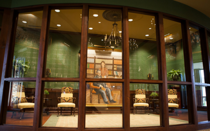 A display from The Charles Spurgeon Library of the Midwestern Baptist Theological Seminary.