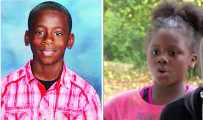 La'Darious Tyres Wylie, 11, (L) and his sister Sha'Vonta, 7, (R).