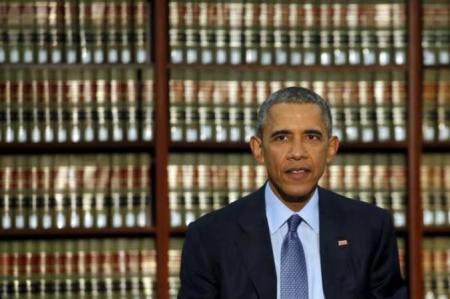 U.S. President Barack Obama in Newark, New Jersey, November 2, 2015.