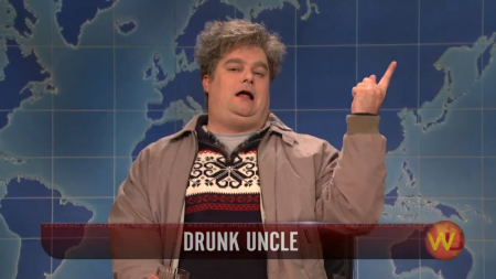 The Saturday Night Live character 'Drunk Uncle,' Nov. 7, 2015.