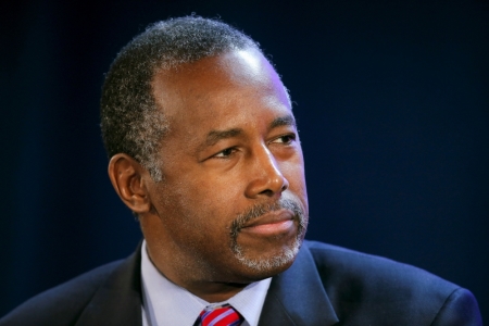 U.S. Republican presidential candidate Ben Carson speaks during the 20/20 Club Presidential Justice Forum at Allen University in Columbia, South Carolina, November 21, 2015.