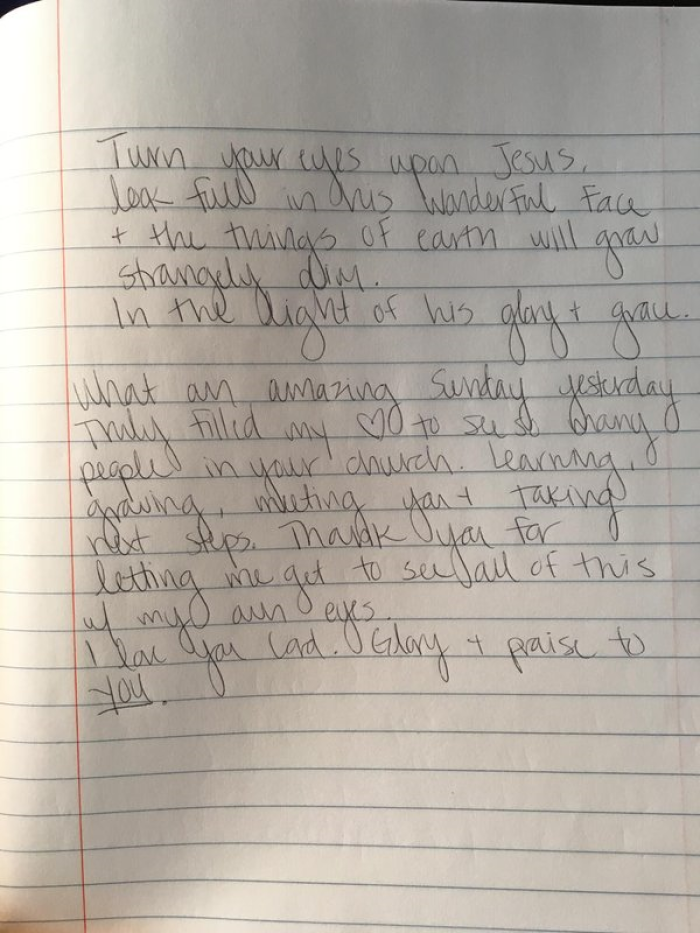 Amanda Blackburn's last journal entry from Nov. 9, 2015. She was fatally shot in her home on Nov. 10.