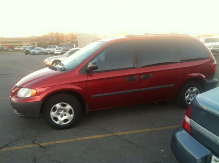 Morgan Carter's new Dodge Caravan.