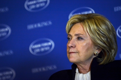 U.S. Democratic presidential candidate and former Secretary of State Hillary Clinton takes questions from the audience after delivering the keynote address at the Brookings Institution Saban Forum at the Willard Hotel in Washington, December 6, 2015.