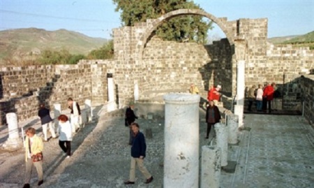 Visitors to Kursi National Park in Israel in this undated photo.