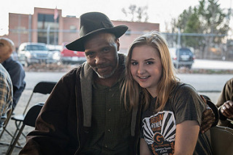 The Bridge Inc. is an outreach ministry run by Candy Christmas which serves the homeless and needy beneath Nashville's Jefferson Street Bridge, Nashville, Tennessee, March, 2015.