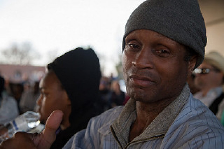 The Bridge Inc. is an outreach ministry run by Candy Christmas which serves the homeless and needy beneath Nashville's Jefferson Street Bridge, Nashville, Tennessee, March, 2015.