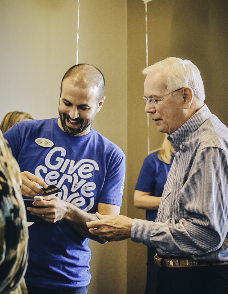 Participants at North Point Community Church's Be Rich campaign.