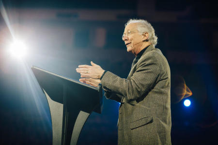 John Piper, founder of Desiring God and chancellor of Bethlehem College and Seminary, speaks from the book of Revelation at the Passion 2016 conference Sunday morning, January 3, 2016, in Duluth, Georgia.