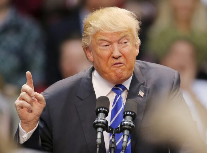 Republican presidential candidate Donald Trump speaks during a campaign event in Rock Hill, South Carolina January 8, 2016.