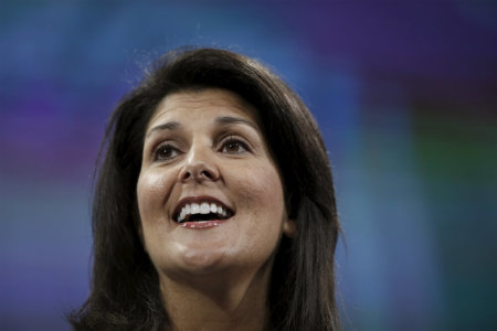 Former South Carolina Gov. Nikki Haley speaks at the 2016 Kemp Forum on Expanding Opportunity in Columbia, South Carolina, January 9, 2016.