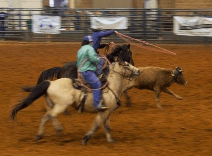 A photo from the Chisholm Trail Cowboy Church of Duncan, Oklahoma's annual 'Open Team Roping' event.