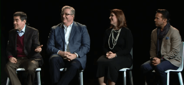 Panel at Evangelicals for Life discusses the future of the prolife movement on Thursday, January 21, 2016. From Left to Right: Russell Moore, president of the Ethics and Religious Liberty Commission of the Southern Baptist Convention; Jim Daly, president of Focus on the Family; Charmaine Yoest, president & CEO of Americans United for Life; and the Rev. Samuel Rodriguez, president of the National Hispanic Christian Leadership Conference.