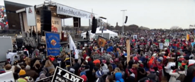 The 2016 March for Life rally at the National Mall in Washington, DC.