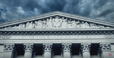 The Supreme Court building in Washington, DC as featured in a Ted Cruz presidential campaign ad.