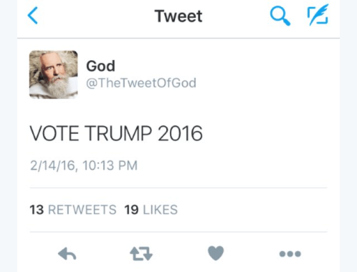 @TheTweetOfGod Twitter account hacked, February 14th 2016.