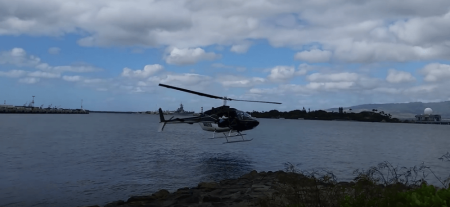 A helicopter crash occurs at Pear Harbor in Hawaii in February of 2016.