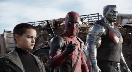 Still of Ryan Reynolds, Stefan Kapicic and Brianna Hildebrand in Deadpool (2016)