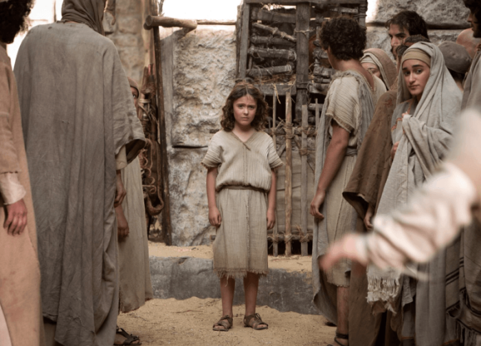 Adam Greaves-Neal poses on the set of 'The Young Messiah', 2016.