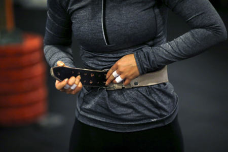 Kim Jin-ah, 31, takes part in a crossfit class at a gym in Seoul, September 11, 2015.