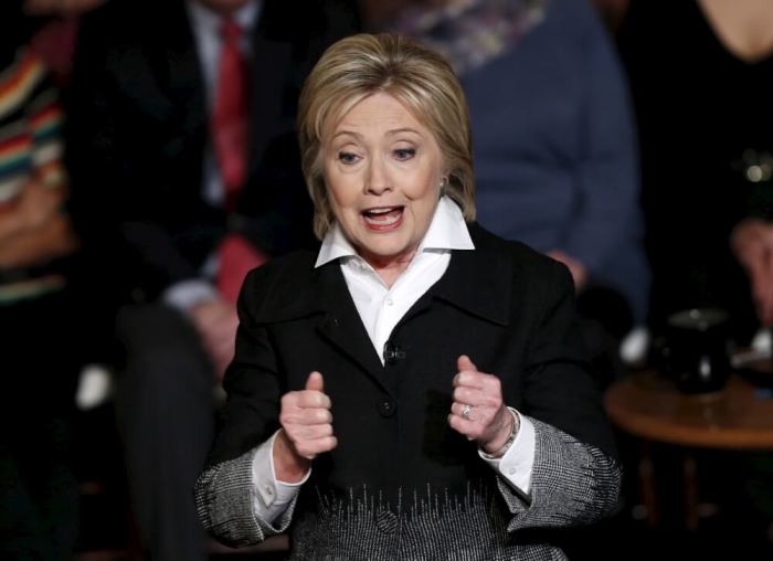 Democratic U.S. presidential candidate Hillary Clinton answers a question from a member of the audience during a Democratic Town Hall event in Detroit, Michigan, March 7, 2016.