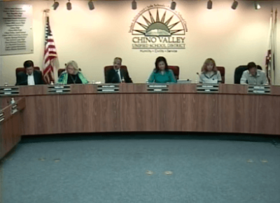 Members of the Chino Valley Unified School District school board, who voted to appeal a judge's recent ruling that banned prayer at their meetings.