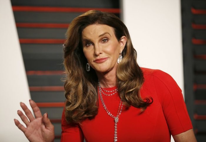 Caitlyn Jenner arrives at the Vanity Fair Oscar Party in Beverly Hills, California, February 28, 2016.