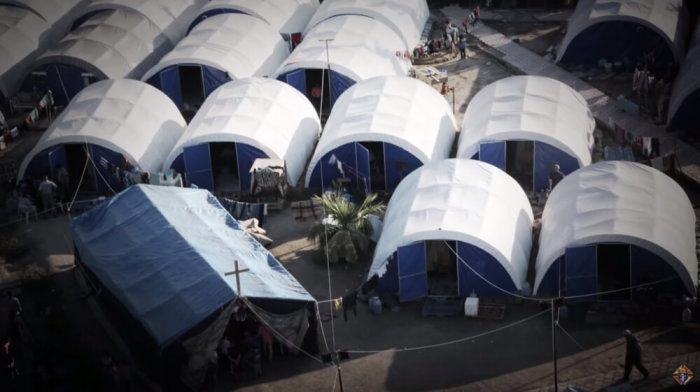 The Mar Elia Church refugee camp in Ankawa, Iraq