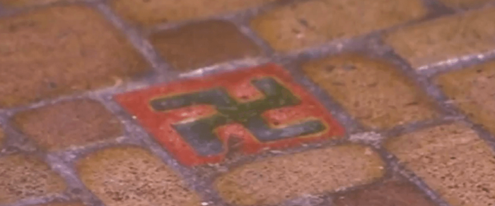 Longview Community Church of Longview, Washington includes a swastika in its tiling.